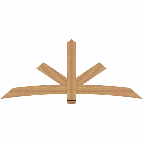 Ekena Millwork Alberta Smooth Timber Gable Bracket, Western Red Cedar, 84"W x 35"H x 1 1/2"D x 5 1/2"F, 10/12 Pitch GBW084X35X0206ALB00SWR - main